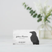 Silhouette Tattoo Artist Visitenkarte (Stehend Vorderseite)