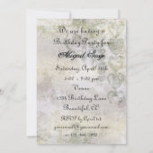 Silhouette Teen Girl and Hearts Birthday Einladung (Rückseite)