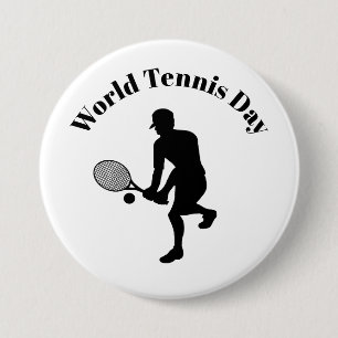 Silhouette Tennis für Male Button