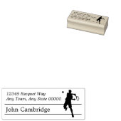 Silhouette Tennis Player Rücksendeadresse Gummistempel (Stempel)