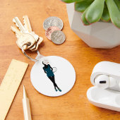 Silhouette Tennis Player Schlüsselanhänger