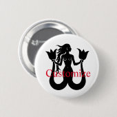 Silhouette Thunder_Cove mit zwei Schwänzen Mermaid Button (Vorne & Hinten)