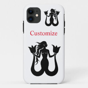 Silhouette Thunder_Cove mit zwei Schwänzen Mermaid Case-Mate iPhone Hülle