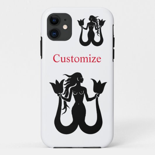 Silhouette Thunder_Cove mit zwei Schwänzen Mermaid Case-Mate iPhone Hülle (Rückseite)