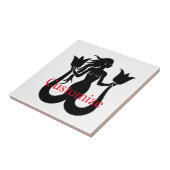 Silhouette Thunder_Cove mit zwei Schwänzen Mermaid Fliese (Seite)