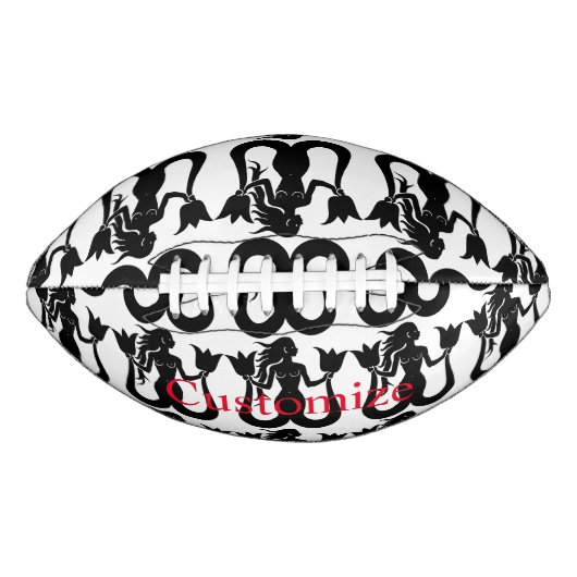 Silhouette Thunder_Cove mit zwei Schwänzen Mermaid Football (Vorderseite)