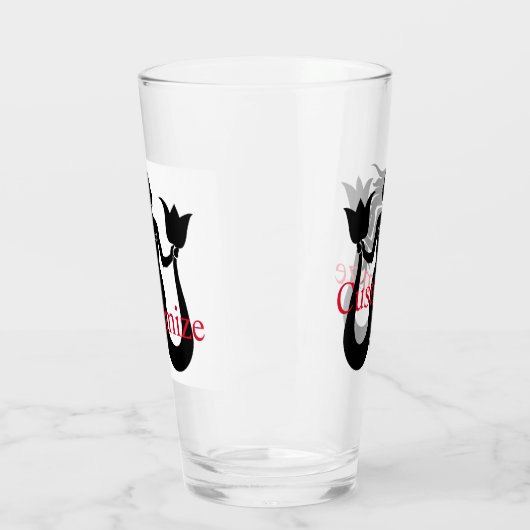 Silhouette Thunder_Cove mit zwei Schwänzen Mermaid Glas (Links)