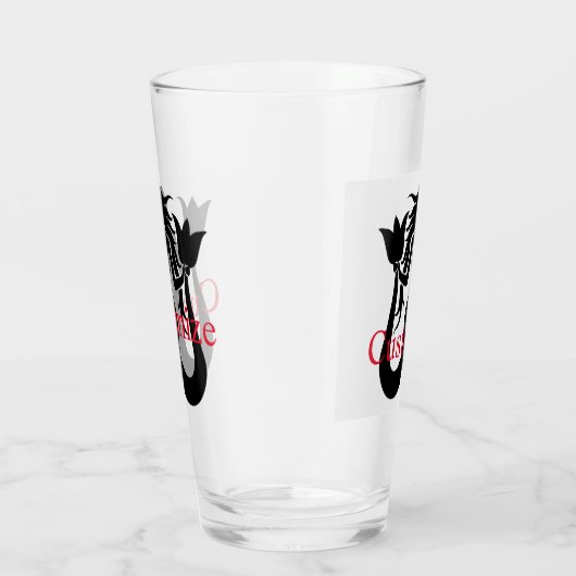 Silhouette Thunder_Cove mit zwei Schwänzen Mermaid Glas (Rechts)