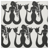 Silhouette Thunder_Cove mit zwei Schwänzen Mermaid Stoff (Muster)