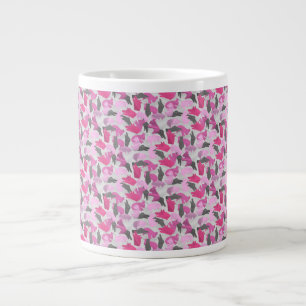 Silhouette Tier-Tarnung Rosa Jumbo-Tasse