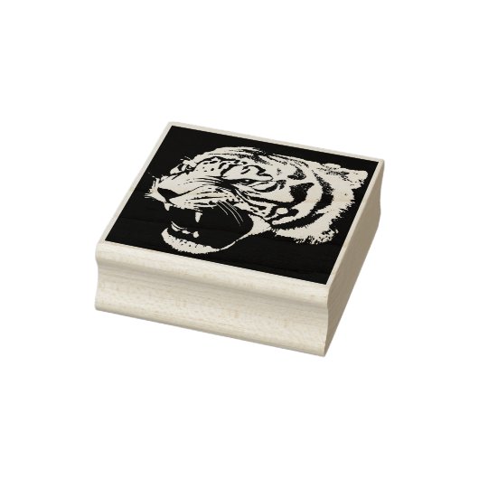 Silhouette Tiger Art Briefmarke Gummistempel (Stempel)