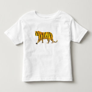 Silhouette Tiger Black and Orange Kleinkind T-shirt