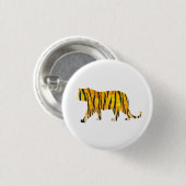 Silhouette Tiger Black und Orange Button (Vorne & Hinten)