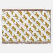 Silhouette Tiger Black und Orange Decke (Vorderseite)