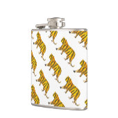 Silhouette Tiger Black und Orange Flachmann (Links)