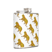 Silhouette Tiger Black und Orange Flachmann (Rechts)