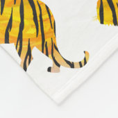 Silhouette Tiger Black und Orange Fleecedecke (Ecke)