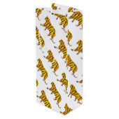 Silhouette Tiger Black und Orange Geschenktüte Für Weinflaschen (Rückseite Schrägansicht)