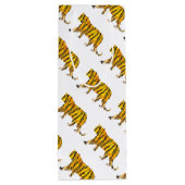 Silhouette Tiger Black und Orange Geschenktüte Für Weinflaschen (Rückseite)