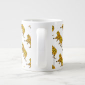 Silhouette Tiger Black und Orange Jumbo-Tasse (Rückseite)