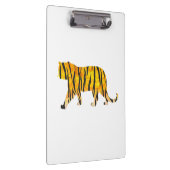 Silhouette Tiger Black und Orange Klemmbrett (Rechts)