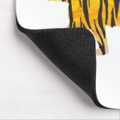 Silhouette Tiger Black und Orange Mousepad (Ecke)