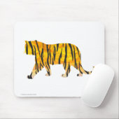 Silhouette Tiger Black und Orange Mousepad (Mit Mouse)
