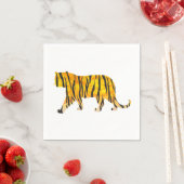 Silhouette Tiger Black und Orange Serviette (Beispiel)