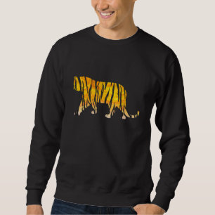 Silhouette Tiger Black und Orange Sweatshirt