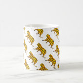 Silhouette Tiger Black und Orange Verwandlungstasse (Mittel)