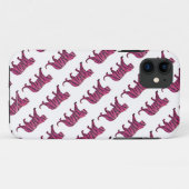 Silhouette Tiger Rosa und Schwarz Case-Mate iPhone Hülle (Rückseite (Horizontal))