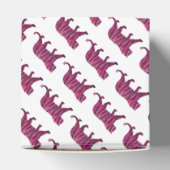 Silhouette Tiger Rosa und Schwarz Geschenkschachtel (Oben)