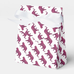 Silhouette Tiger Rosa und Schwarz Geschenkschachtel