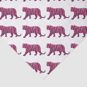 Silhouette Tiger Rosa und Schwarz Seidenpapier (Ausschnitt)