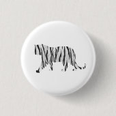 Silhouette Tiger Schwarz/Weiß Button (Vorderseite)