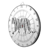 Silhouette Tiger Schwarz/Weiß Dartscheibe (Vorderseite rechts)