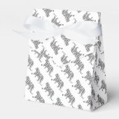 Silhouette Tiger Schwarz/Weiß Geschenkschachtel (Vorderseite)