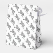 Silhouette Tiger Schwarz/Weiß Geschenkschachtel (Rückseite)