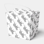 Silhouette Tiger Schwarz/Weiß Geschenkschachtel (Rückseite)