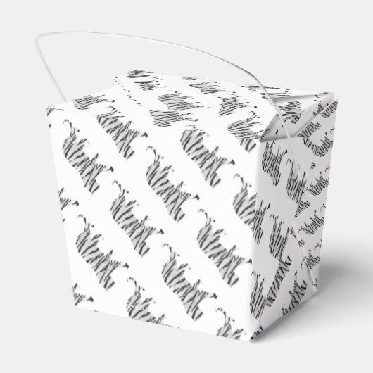 Silhouette Tiger Schwarz/Weiß Geschenkschachtel (Rückseite)