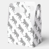 Silhouette Tiger Schwarz/Weiß Geschenkschachtel (Geöffnet)