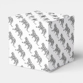 Silhouette Tiger Schwarz/Weiß Geschenkschachtel (Rückseite)