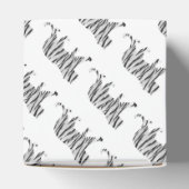 Silhouette Tiger Schwarz/Weiß Geschenkschachtel (Oben)