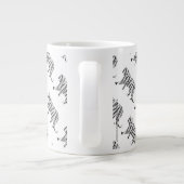 Silhouette Tiger Schwarz/Weiß Jumbo-Tasse (Rückseite)