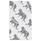 Silhouette Tiger Schwarz/Weiß Kleine Geschenktüte (Rückseite)