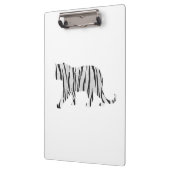 Silhouette Tiger Schwarz/Weiß Klemmbrett (Links)