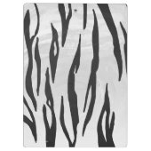 Silhouette Tiger Schwarz/Weiß Klemmbrett (Rückseite)