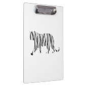 Silhouette Tiger Schwarz/Weiß Klemmbrett (Rechts)