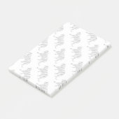 Silhouette Tiger Schwarz/Weiß Post-it Klebezettel (angewinkelt)