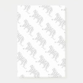 Silhouette Tiger Schwarz/Weiß Post-it Klebezettel (Vorderseite)